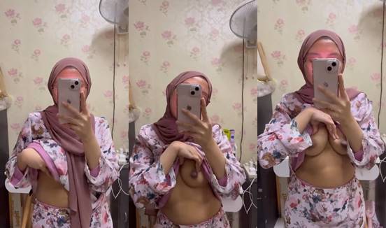 Bokep jilbab kacamata smp malay pamer susu