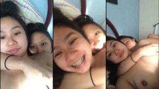 Bokep bocil lesbian saling remasin payudara
